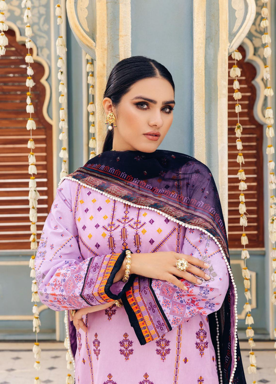 Seroli Embroidered Lawn Suits Unstitched 3 Piece SL22RJ SS-F1-U0006 - Summer Luxury Collection