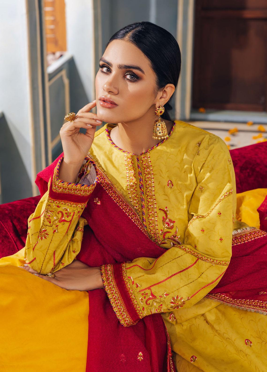 Seroli Embroidered Lawn Suits Unstitched 3 Piece SL22RJ SS-F1-U0009 - Summer Luxury Collection