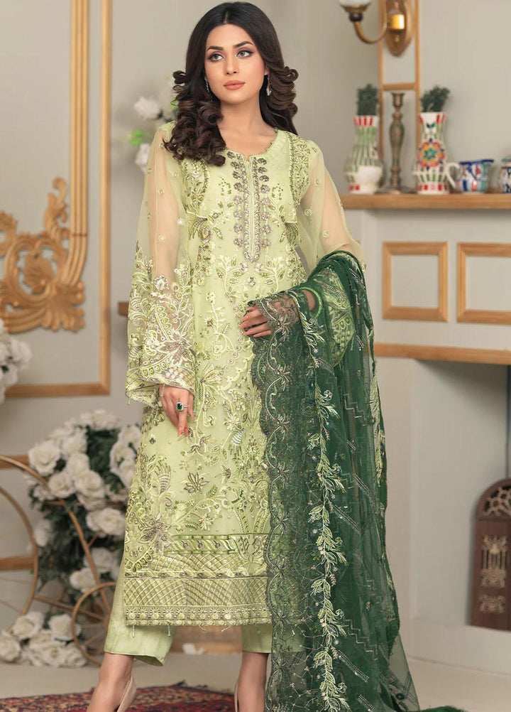 Shaadi Biyaah By Insiya Embroidered Organza Suits Unstitched 3 Piece INS23SB-S1 D2 - Wedding Collection