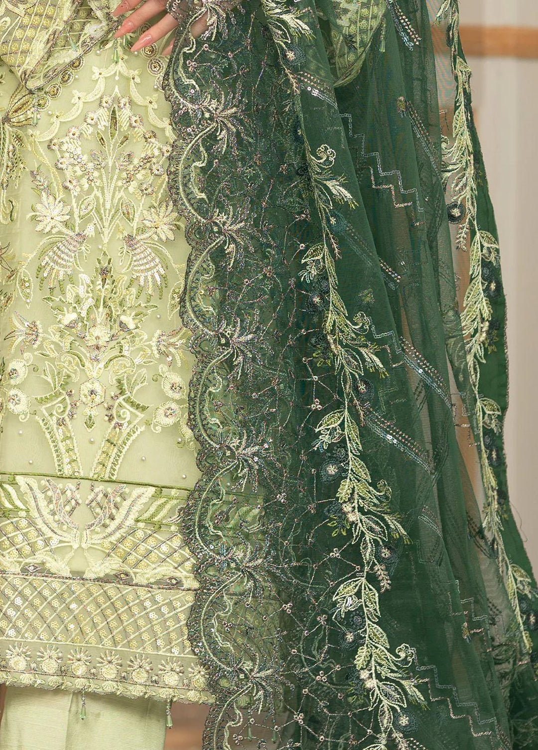 Shaadi Biyaah By Insiya Embroidered Organza Suits Unstitched 3 Piece INS23SB-S1 D2 - Wedding Collection