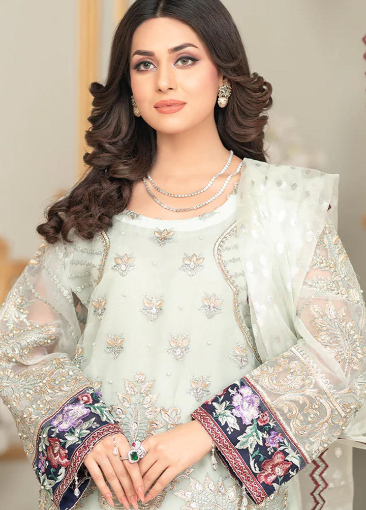Shaadi Biyaah By Insiya Embroidered Organza Suits Unstitched 3 Piece INS23SB-S1 D3 - Wedding Collection