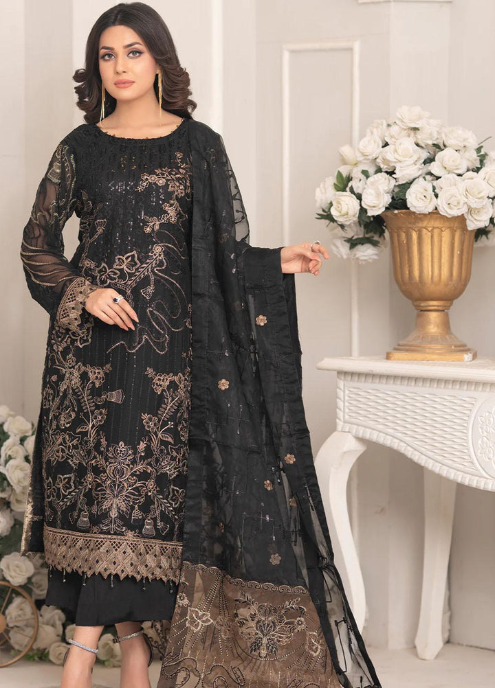 Shaadi Biyaah By Insiya Embroidered Chiffon Suits Unstitched 3 Piece INS23SB-S1 D5 - Wedding Collection