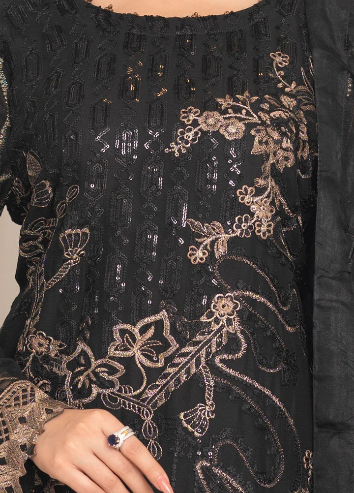 Shaadi Biyaah By Insiya Embroidered Chiffon Suits Unstitched 3 Piece INS23SB-S1 D5 - Wedding Collection