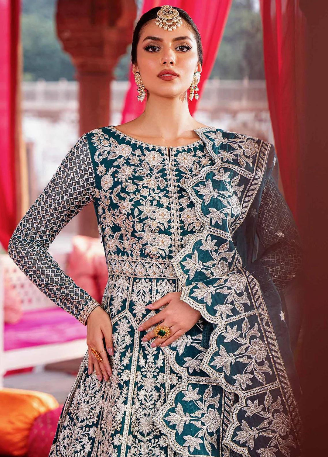 Shadmani By Akbar Aslam Embroidered Net Suits Unstitched 4 Piece AA23SH Roshan - Luxury Collection
