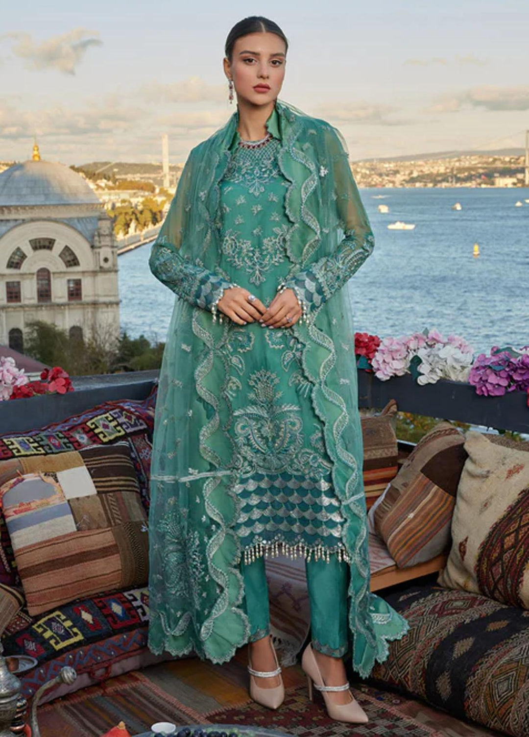 Shagun Imroz By Gisele Embroidered Chiffon Suits Unstitched 3 Piece GL22SI Falak - Wedding Collection