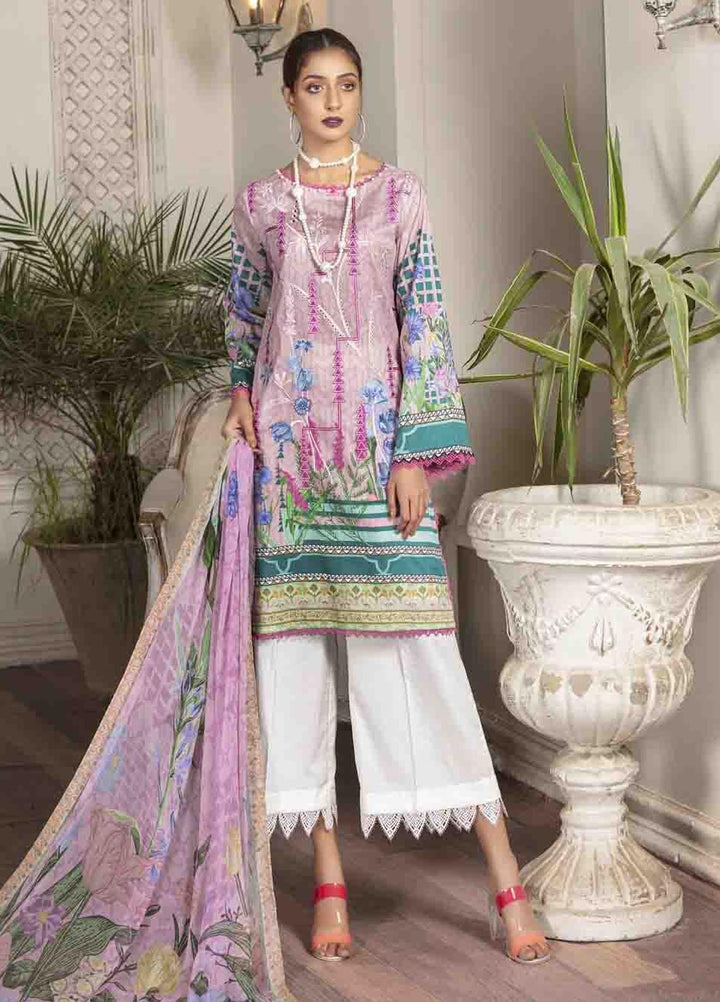 Shahana by Zara Ali Embroidered Lawn Suits Unstitched 3 Piece ZRA21SH SA-14 - Summer Collection