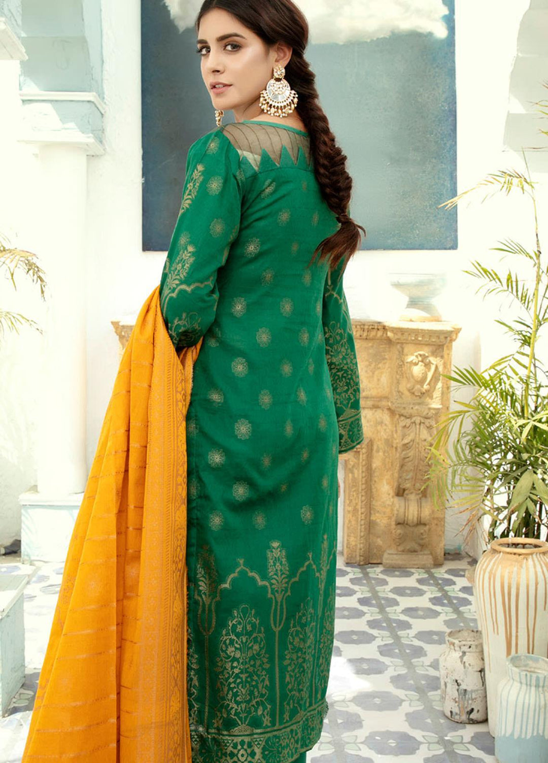 Shahnameh by Riaz Arts Banarsi Lawn Suits Unstitched 3 Piece RA21SB D-18 - Summer Collection