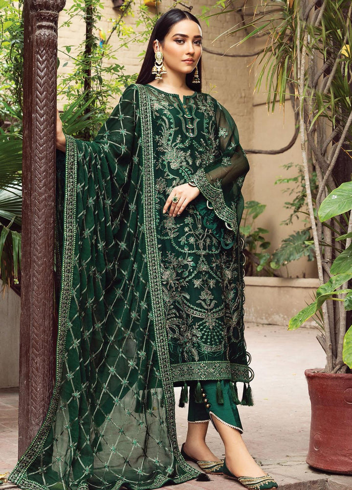 Alizeh Fashion by Bilal Embroidery Embroidered Chiffon Suits Unstitched 3 Piece AFB21SH 06-GUL - Festive Collection