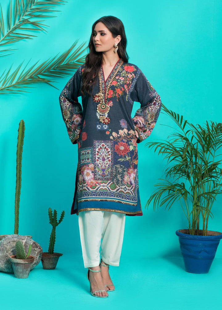Shamaeel Ansari Luxury Pret  Silk Shirt D-03