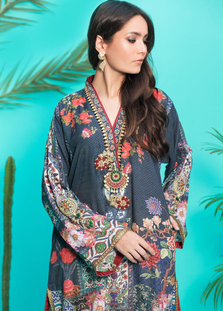 Shamaeel Ansari Luxury Pret  Silk Shirt D-03
