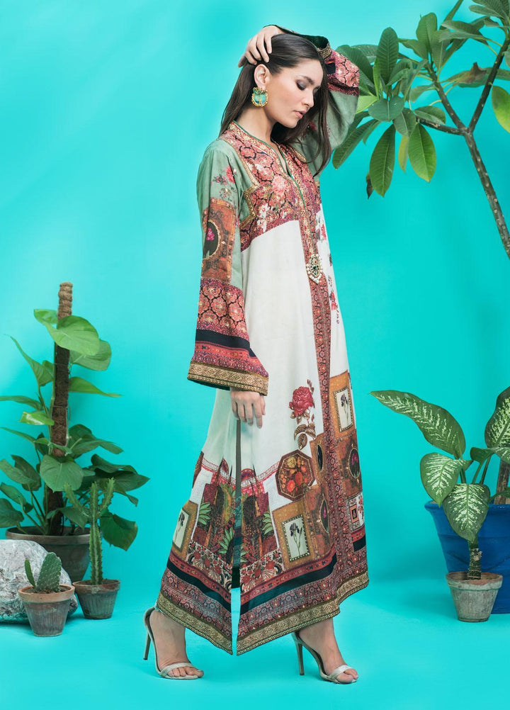 Shamaeel Ansari Luxury Pret  Silk Shirt D-04