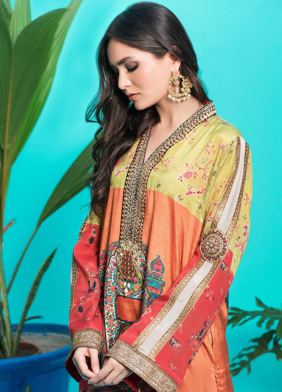 Shamaeel Ansari Luxury Pret  Silk Shirt D-10
