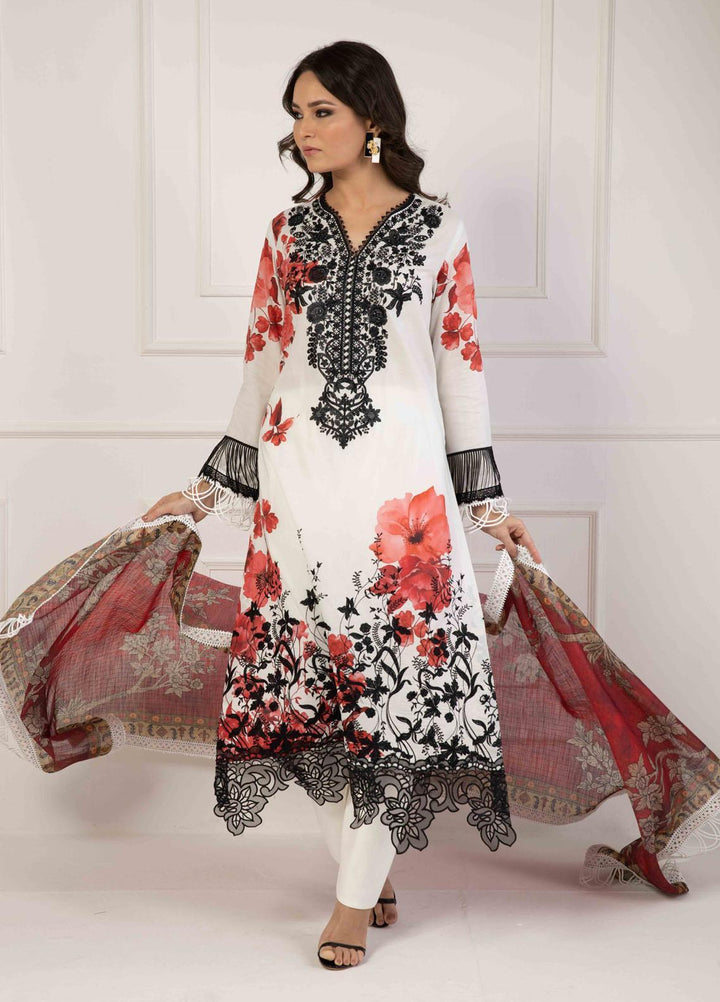 Shamaeel Ansari Embroidered Lawn Suits Unstitched 3 Piece SHA23E LV114 - Summer Collection