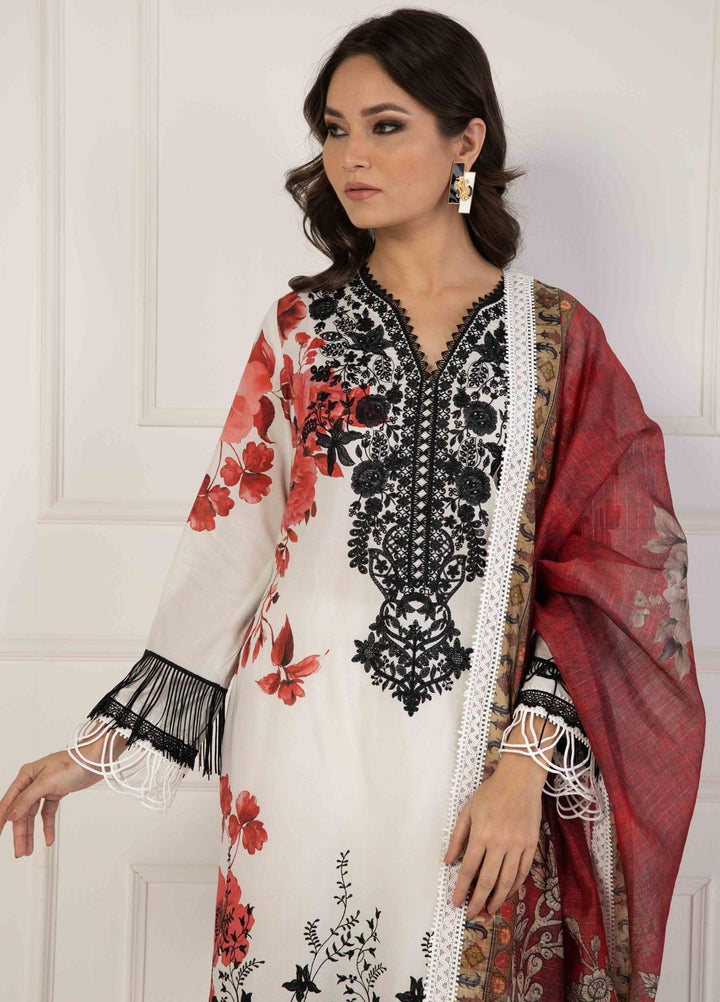 Shamaeel Ansari Embroidered Lawn Suits Unstitched 3 Piece SHA23E LV114 - Summer Collection