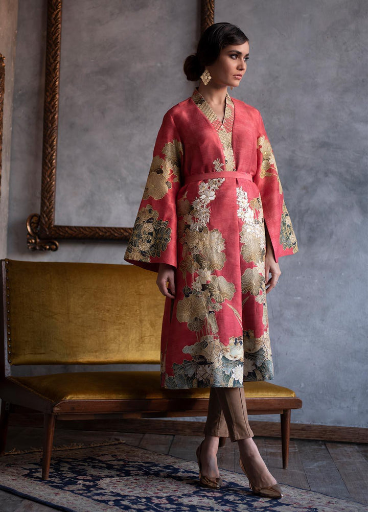 Shamaeel Ansari Luxury Pret  Silk Shirt PINK RESORT