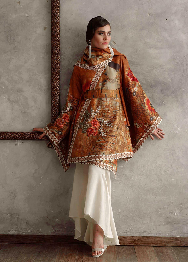 Shamaeel Ansari Luxury Pret  Silk Shirt KLIMT B