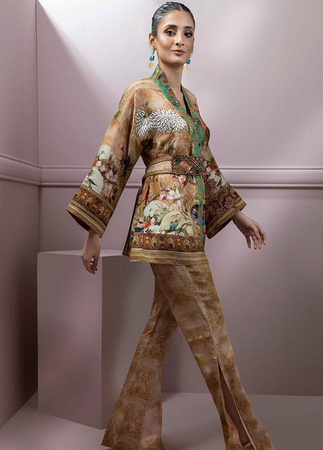 Shamaeel Ansari Pret Embroidered Silk 2 Piece Glam-03