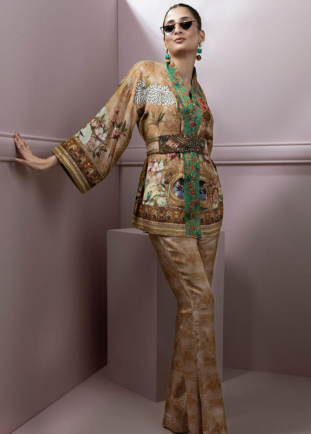 Shamaeel Ansari Pret Embroidered Silk 2 Piece Glam-03