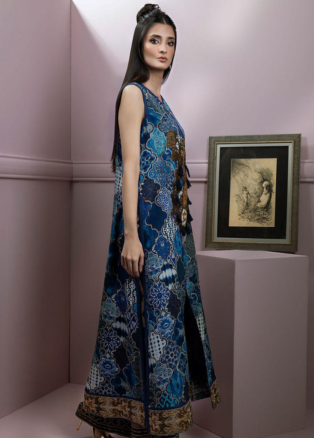 Shamaeel Ansari Pret Embroidered Silk 2 Piece Glam-10