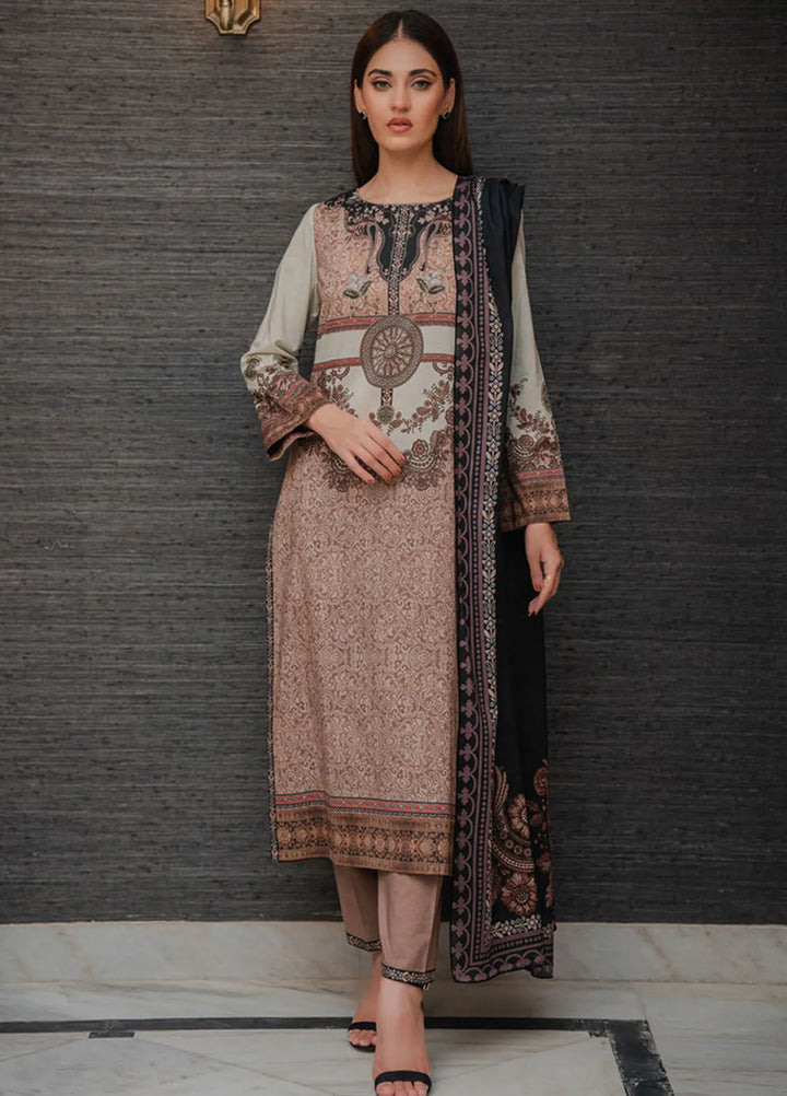 Shamaeel Ansari Pret Embroidered Lawn 3 Piece Suit LE-05