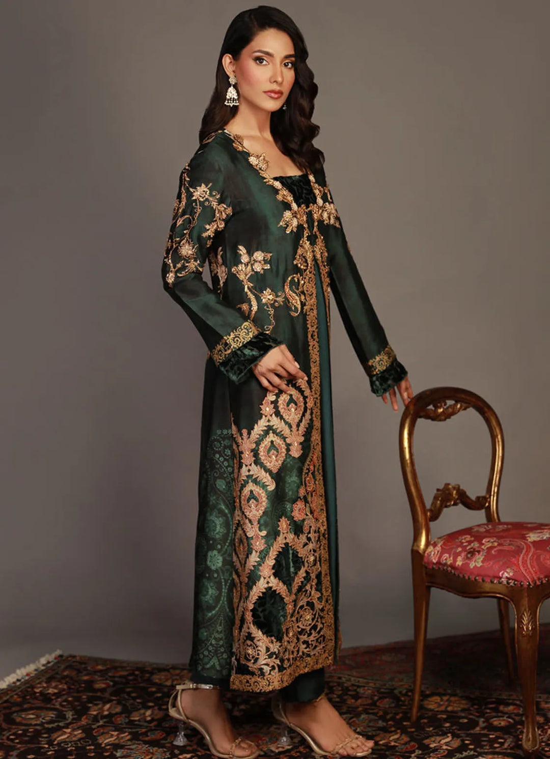 Shamaeel Ansari Pret Embroidered Sheesha Silk 2 Piece RV-09