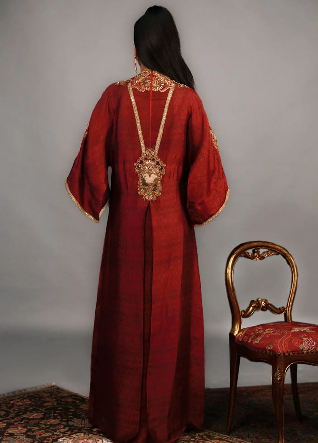 Shamaeel Ansari Pret Embroidered Silk Kaftan TRE-05