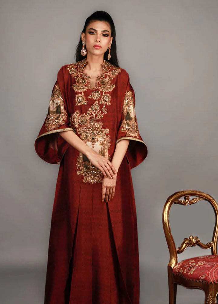 Shamaeel Ansari Pret Embroidered Silk Kaftan TRE-05