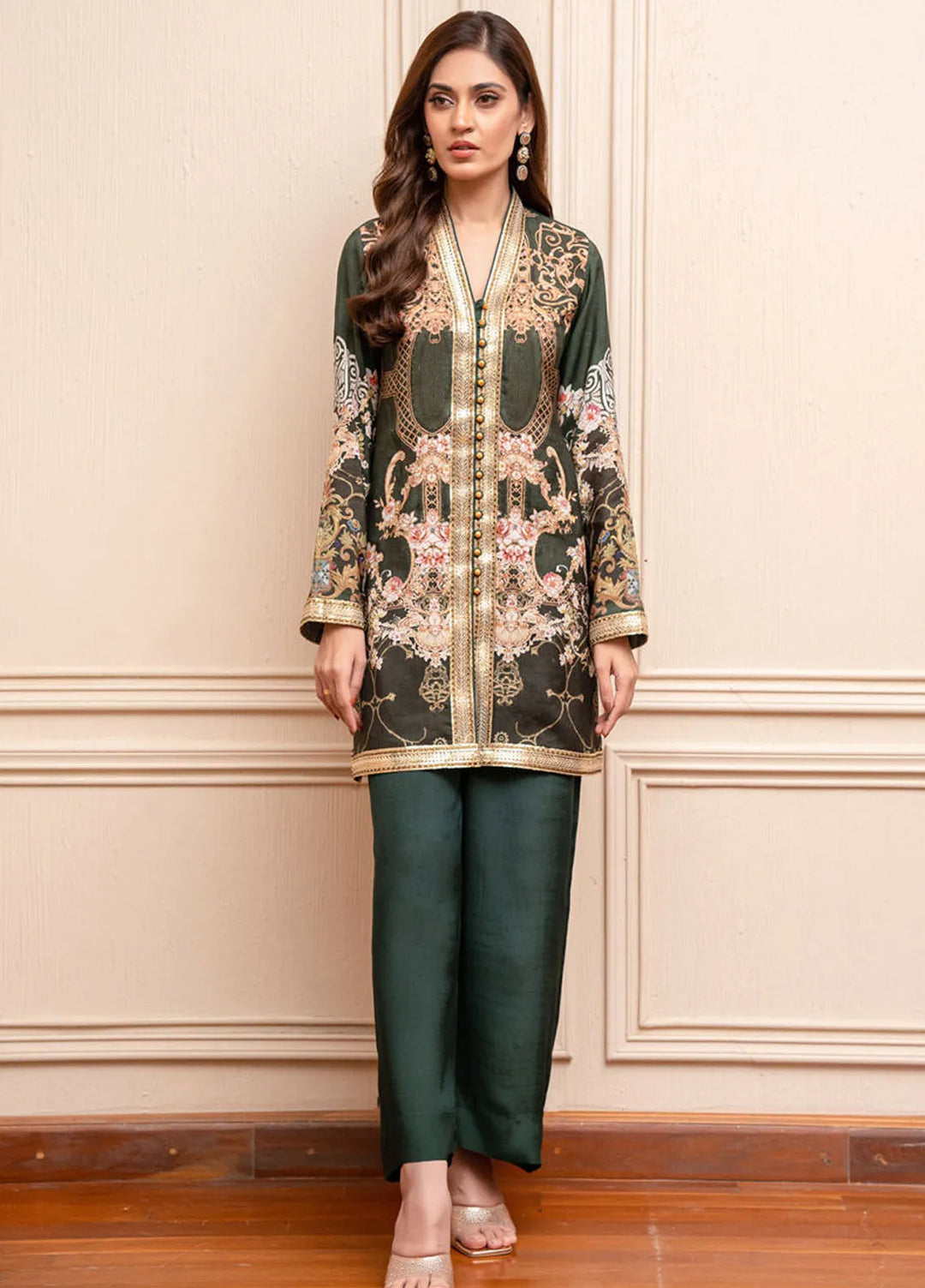 Shamaeel Ansari Pret Printed Silk 2 Piece Suit EKS-04