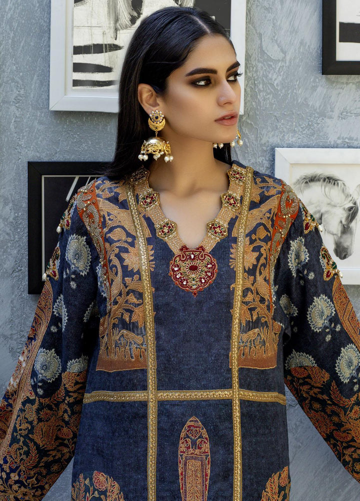 Shamaeel Ansari Luxury Pret  Silk Shirt SW-NV 8