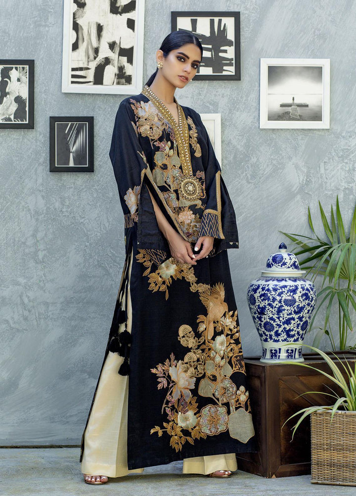 Shamaeel Ansari Luxury Pret  Silk Shirt SW-NV 7