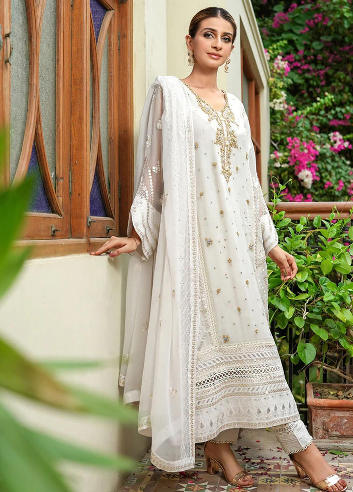 Shamooz Pret  Chiffon 3 Piece Dress SHM22DW Floral Grey SEM-0332