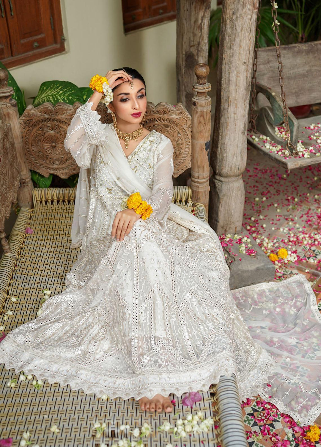 Shamooz Ready to Wear  Chiffon 3 Piece Dress SHM22DW SEM-0219 Sang-E-Marmar