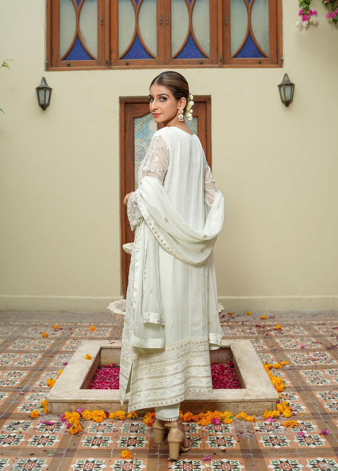 Shamooz Ready to Wear  Chiffon 3 Piece Dress SHM22DW SEM-0326 Mist Green