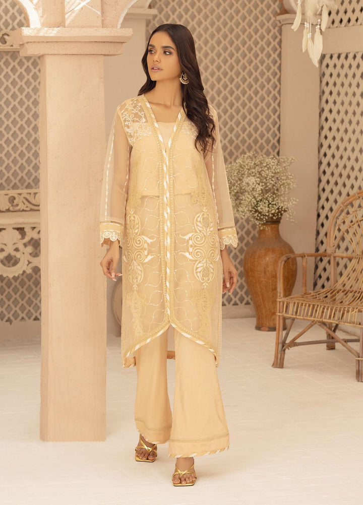 Jade By Shamooz Embroidered Organza  Unstitched Shirt SU-038 - Spring Collection