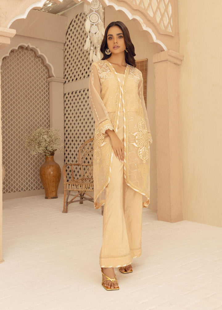 Jade By Shamooz Embroidered Organza  Unstitched Shirt SU-038 - Spring Collection