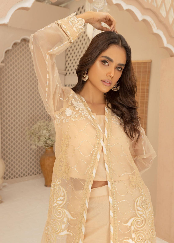 Jade By Shamooz Embroidered Organza  Unstitched Shirt SU-038 - Spring Collection