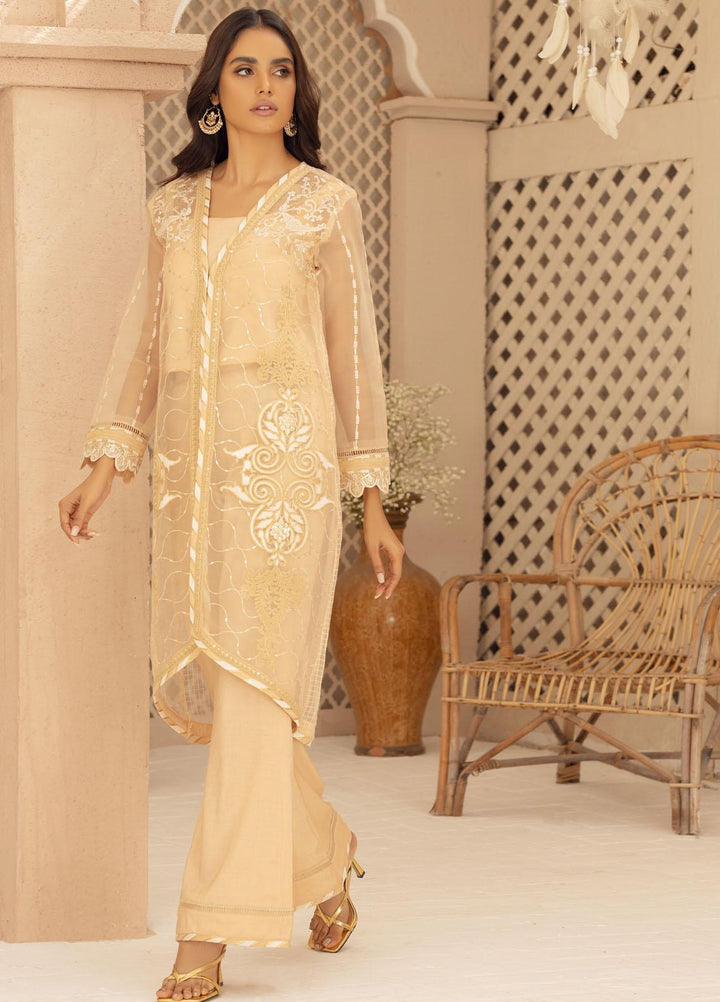 Jade By Shamooz Embroidered Organza  Unstitched Shirt SU-038 - Spring Collection