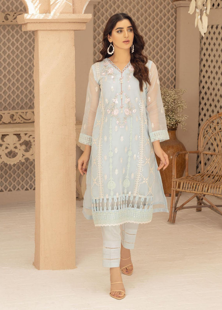 Jade By Shamooz Embroidered Organza  Unstitched Shirt SU-039 - Spring Collection