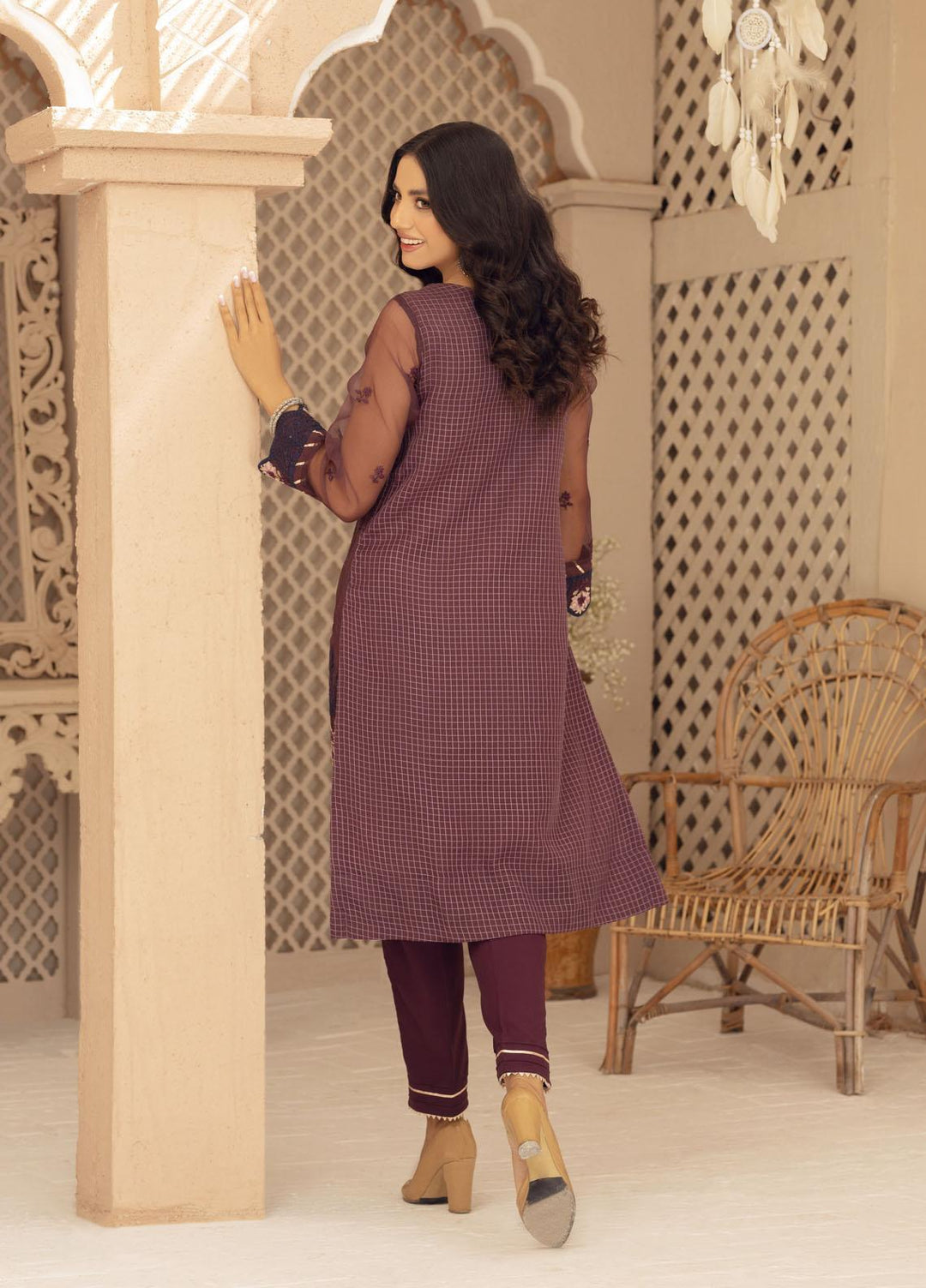 Jade By Shamooz Embroidered Organza  Unstitched Shirt SU-040 - Spring Collection