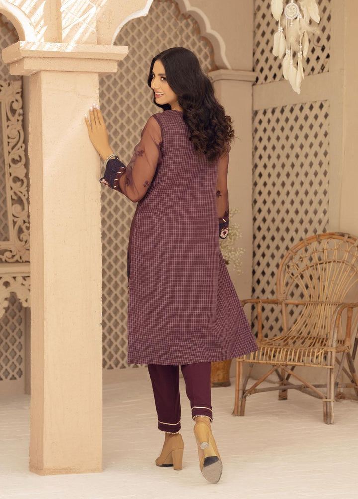 Jade By Shamooz Embroidered Organza  Unstitched Shirt SU-040 - Spring Collection