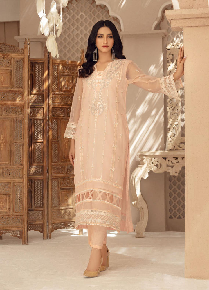 Jade By Shamooz Embroidered Organza  Unstitched Shirt SU-043 - Spring Collection