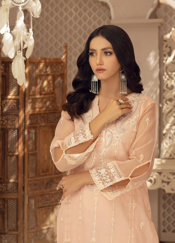 Jade By Shamooz Embroidered Organza  Unstitched Shirt SU-043 - Spring Collection