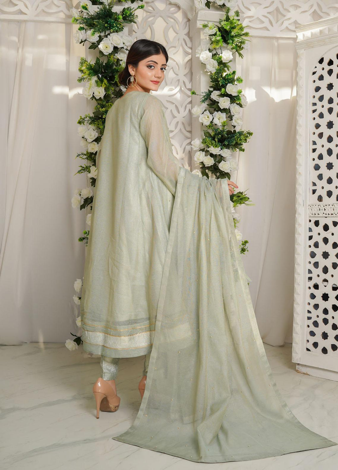 Shamooz Luxury Pret  Missouri 3 Piece Dress SHM23MP Frank Green /SEM-0370