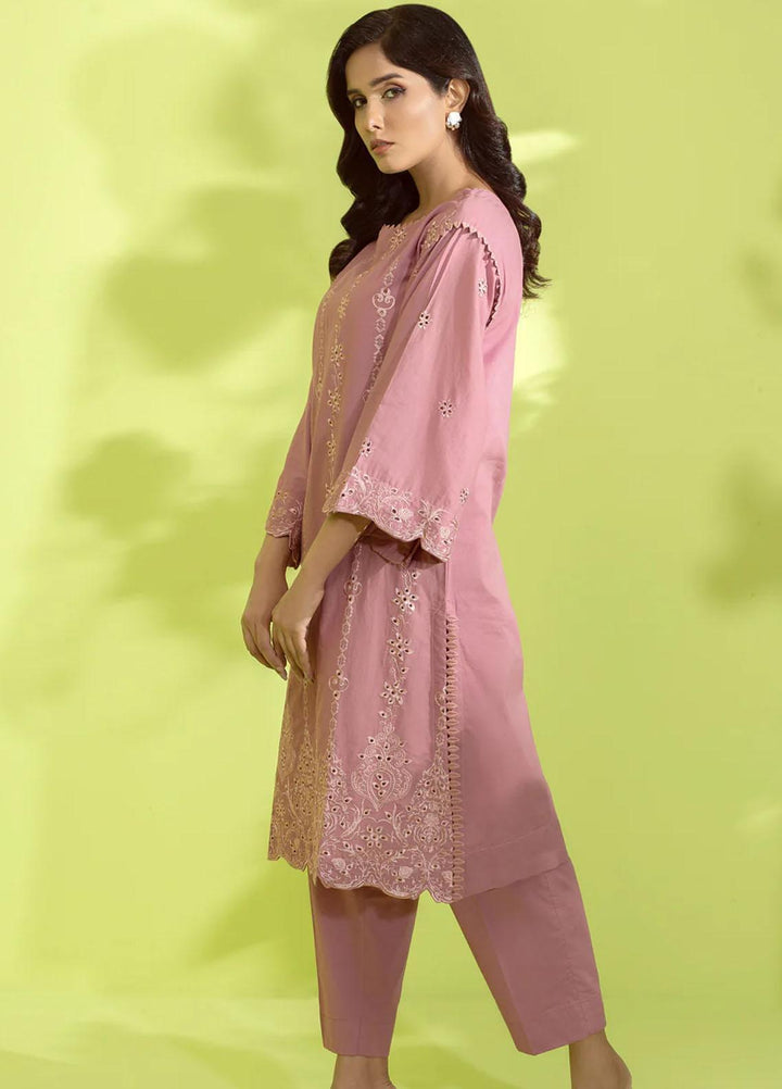 Shamooz Pret Embroidered Cotton Kurties SC-019 Mist Rose