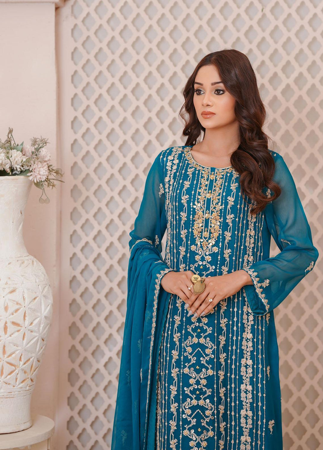 Shamooz Luxury Pret  Chiffon 3 Piece Suit Mehak / SEM-0397