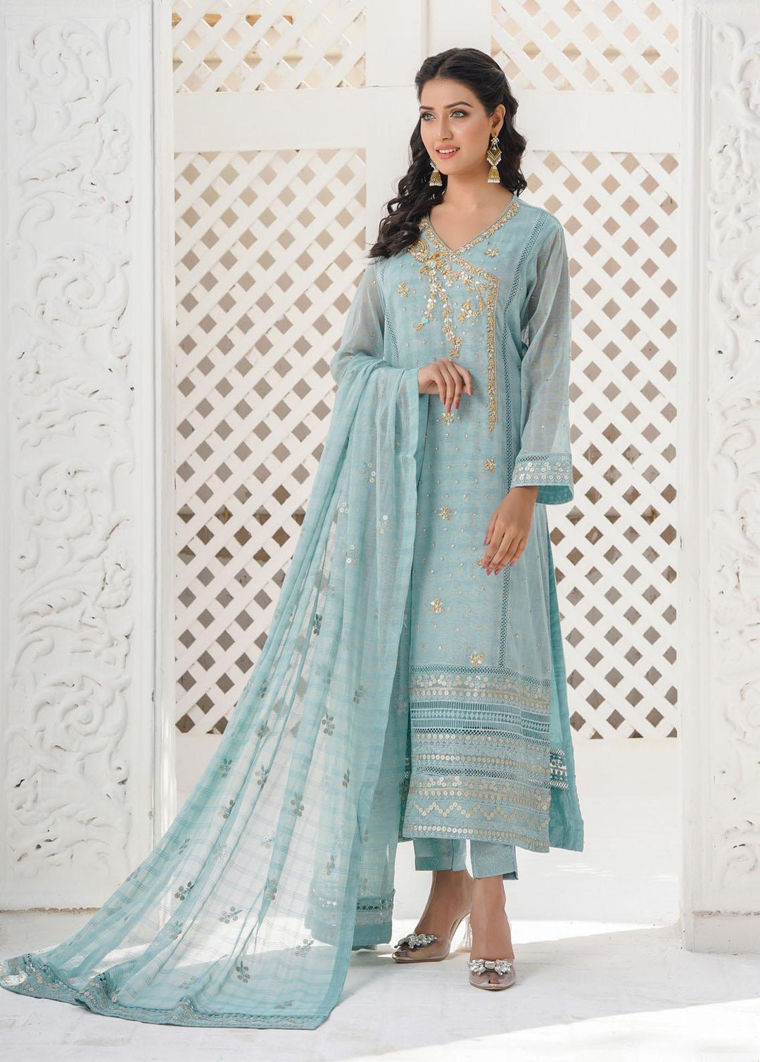 Shamooz Luxury Pret  Silk Net 3 Piece Suit SHM22RW SEM-0358