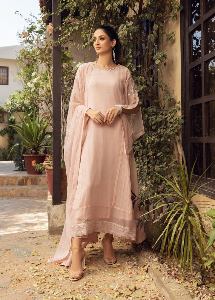 Shamooz Luxury Pret  Chiffon 3 Piece Dress SEM-0424 Soft Pink