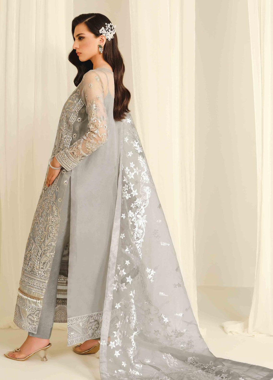 Shamrock Premium Luxury Pret Embroidered Organza 3 Piece Suit IZA