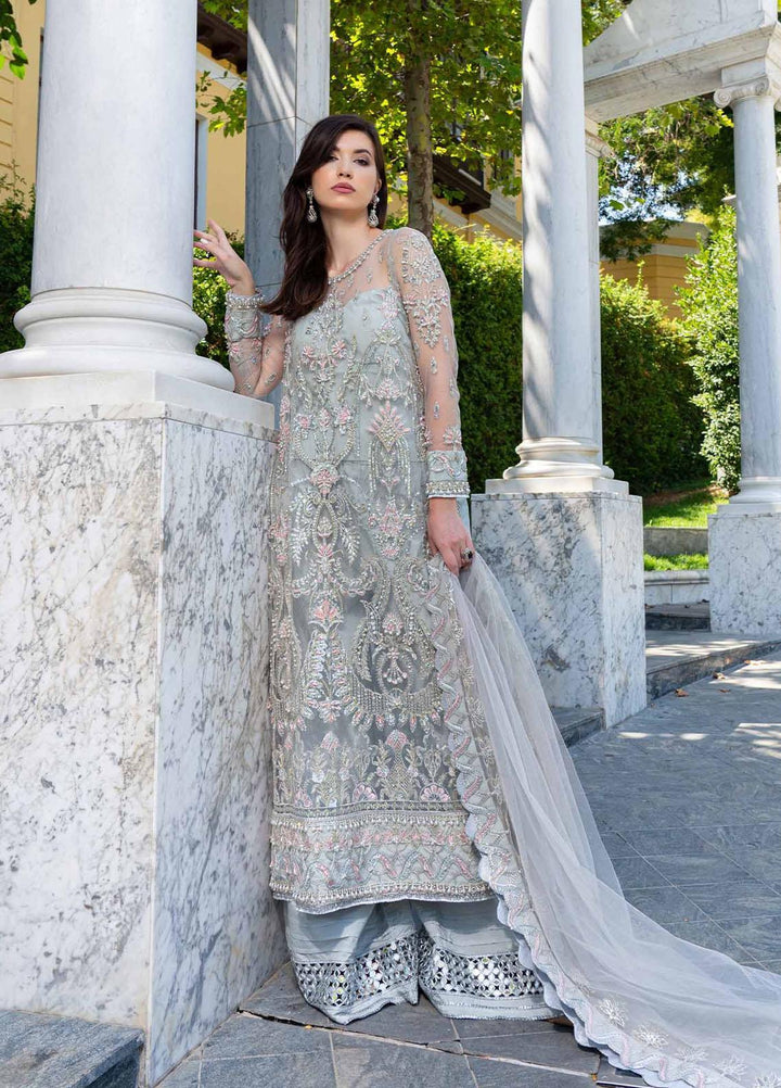 Shamrock Premium Luxury Pret Embroidered Net 3 Piece Suit MENAKARI