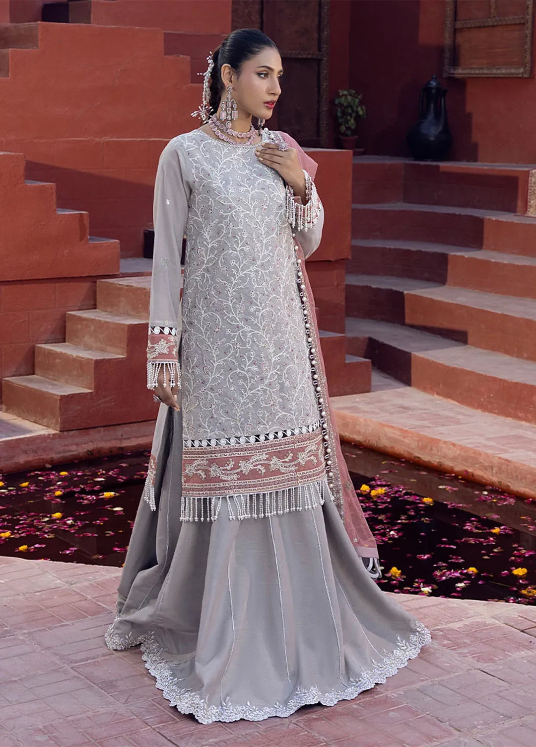 Shan e Festive by Salitex Embroidered Zari Suits Unstitched 3 Piece SUNW6JI014UT - Festive Collection